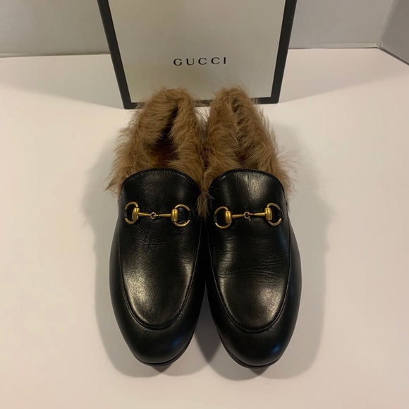 NWT Gucci Jordaan Fur Loafers 37.5 - Picture 3 of 6